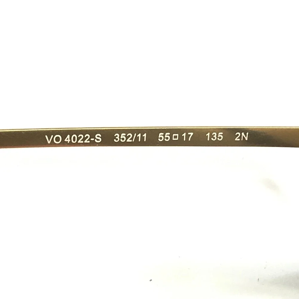 Vogue Eyeglasses Frames VO4022-S 352/11 Black Gold Geometric Wire Rim 55-17-135